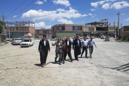 بازدید میدانی اعضای شورای شهر و شهردار پیرانشهر از پروژه های عمرانی در حال اجرای سطح شهر