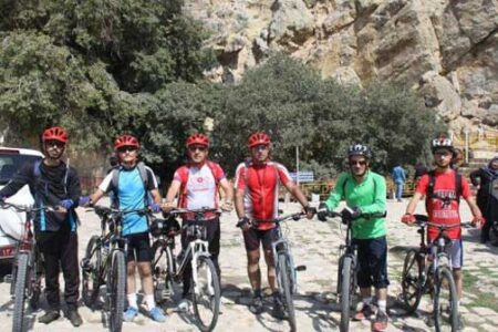 دوچرخه ‌سواران مهابادی روز ملی «غار پاک» را گرامی داشتند